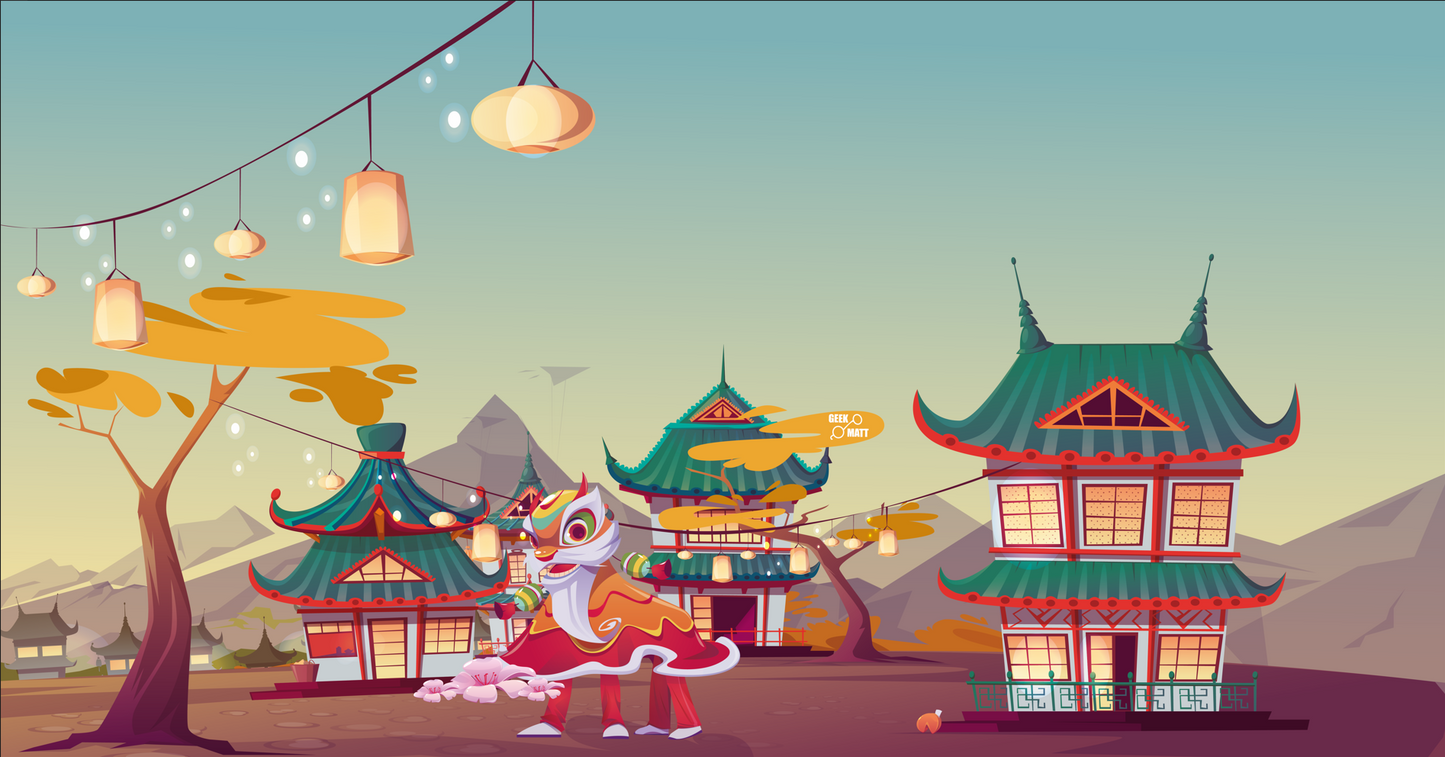 Chinese Town Desk Matt